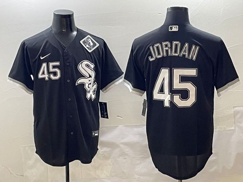 Men Chicago White Sox #45 Jordan Black Game 2025 Nike MLB Jersey style 2
